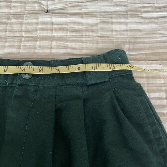Giorgio Sant’Angelo Vintage Green 100% Merino Wool Pants Sz 4 / 6 Pleats Retro - Picture 8 of 10